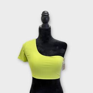 Free People‎ x Toast Signature One Shoulder Crop Bikini Top Size Medium Daiquiri